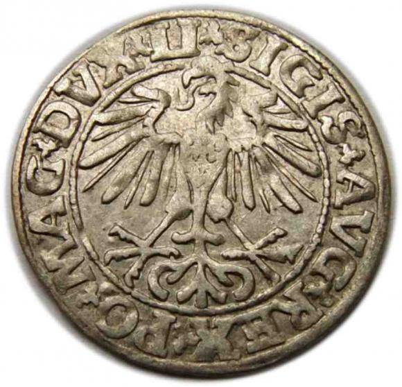 Półgrosz 1550 Zygmunt II August Wilno (1)