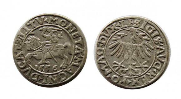 Półgrosz 1556 Zygmunt II August Wilno (1)