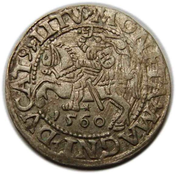 Półgrosz 1560 Zygmunt II August Wilno (2)