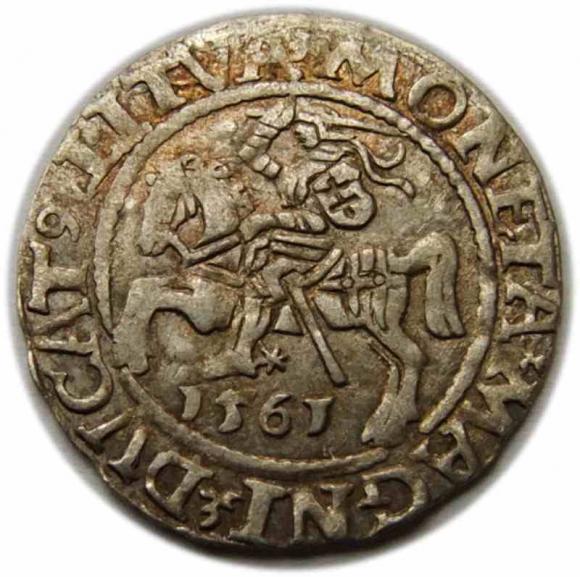 Półgrosz 1561 Zygmunt II August Wilno (1)