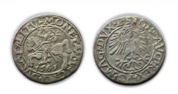 Półgrosz 1561 Zygmunt II August Wilno (1)