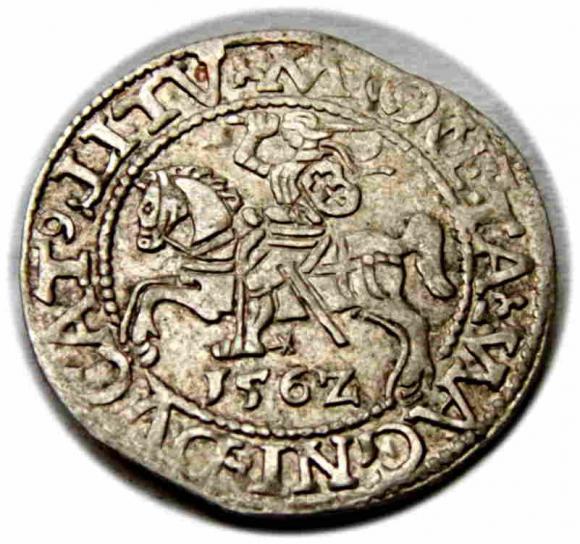 Półgrosz 1562 Zygmunt II August Wilno (1)