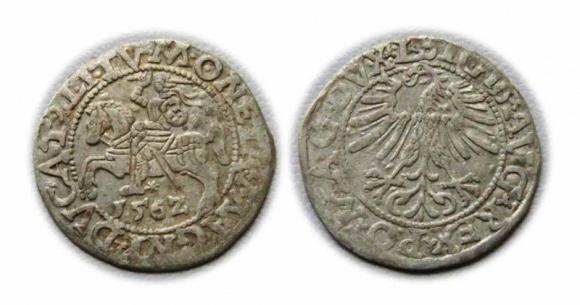 Półgrosz 1562 Zygmunt II August Wilno (1)