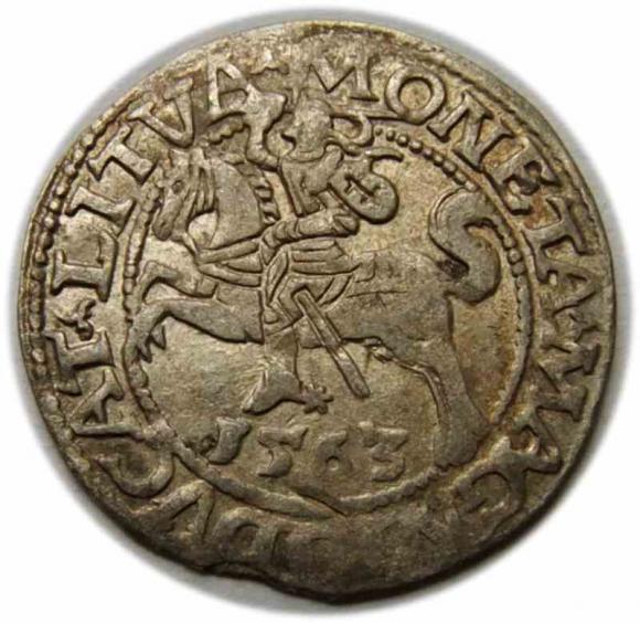 Półgrosz 1563 Zygmunt II August Wilno (1)