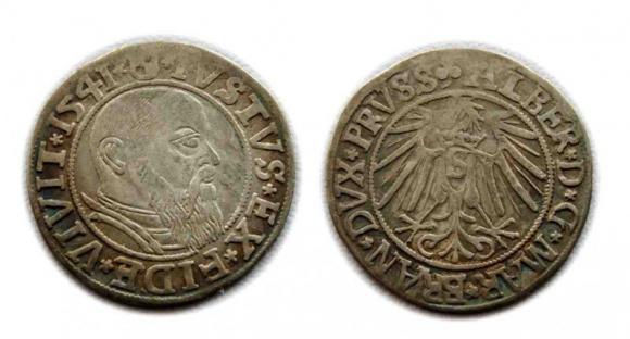 Grosz pruski 1541 Albrecht Hohenzollern Księstwo Pruskie (1)
