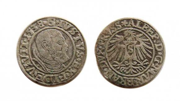 Grosz pruski 1538 Albrecht Hohenzollern Księstwo Pruskie (1)