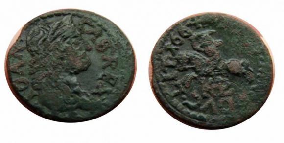 Szeląg 1664 Jan Kazimierz Ujazdów (1)