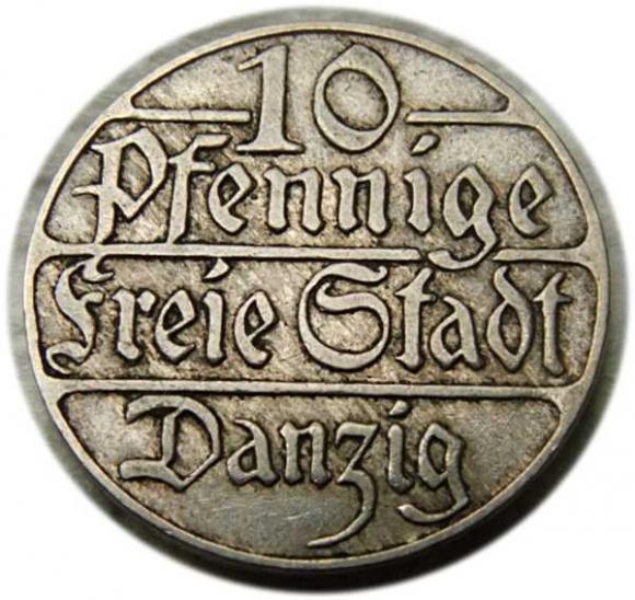 10 fenigów 1923 Wolne Miasto Gdańsk (1)
