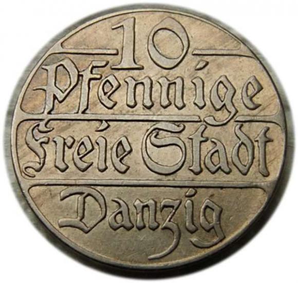 10 fenigów 1923 Wolne Miasto Gdańsk (1)