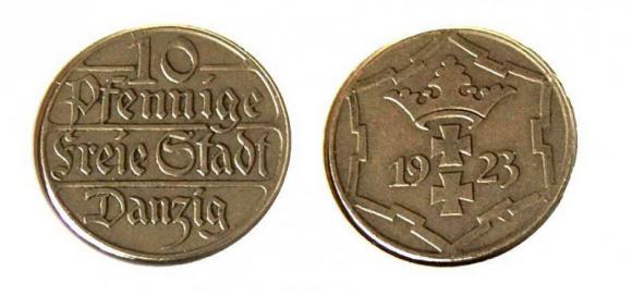 10 fenigów 1923 Wolne Miasto Gdańsk (1)