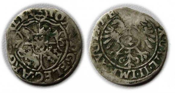 2 krajcary 1575 Johann Manderscheid Strasburg (1)