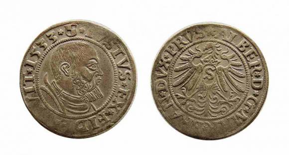 Grosz pruski 1533 Albrecht Hohenzollern Księstwo Pruskie (1)