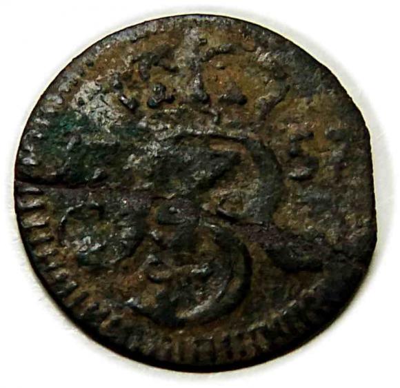 Szeląg 1757 August III Sas Gdańsk (2)