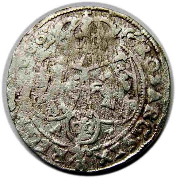 Szóstak 1666 Jan Kazimierz Kraków (2)