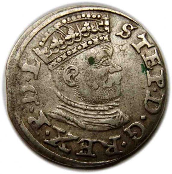 Trojak 1586 Stefan Batory Ryga (1)