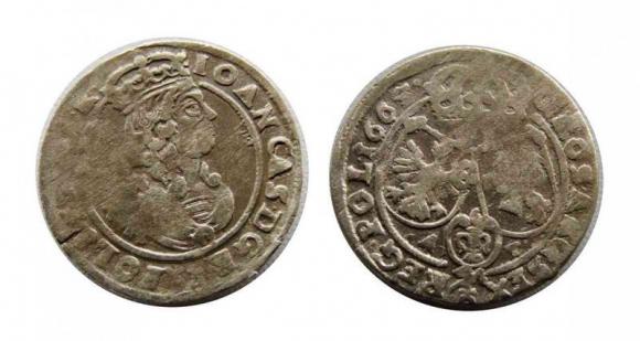 Szóstak 1665 Jan Kazimierz Bydgoszcz (1)