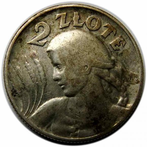 2 złote 1925 Kobieta z kłosami Londyn (1)