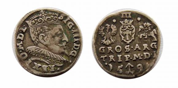 Trojak 1594 Zygmunt III Waza Wilno (1)