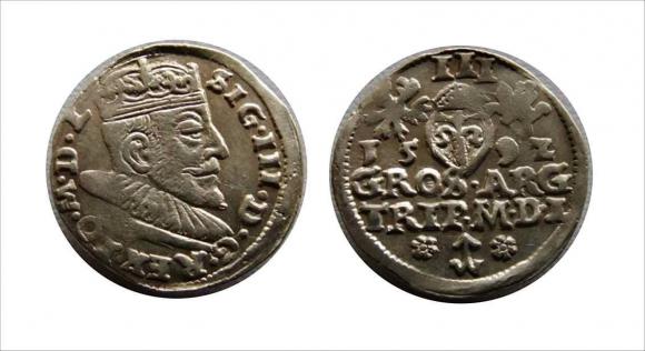 Trojak 1592 Zygmunt III Waza Wilno (1)