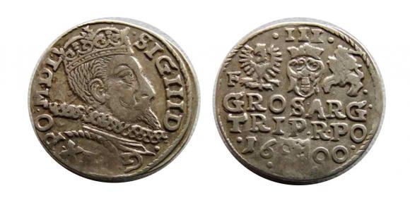 Trojak 1600 Zygmunt III Waza Wschowa (1)