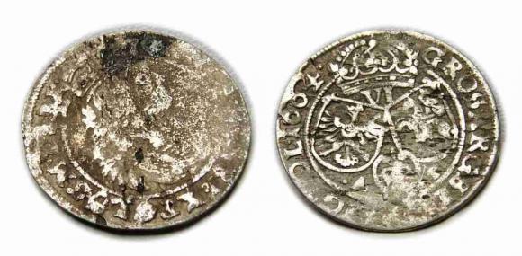 Szóstak 1664 Jan Kazimierz Bydgoszcz (1)