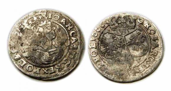 Szóstak 1666 Jan Kazimierz Bydgoszcz (1)
