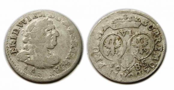 Szóstak 1685 Fryderyk Wilhelm I Królewiec (1)