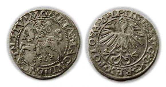Półgrosz 1563 Zygmunt II August Wilno (1)
