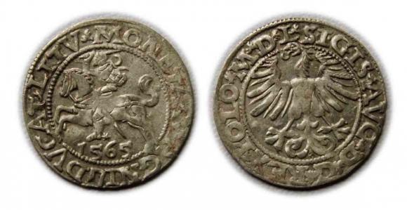 Półgrosz 1565 Zygmunt II August Wilno (1)