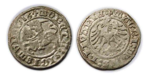 Półgrosz 1516 Zygmunt I Stary Wilno (1)