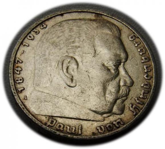 5 marek 1935 Paul von Hindenburg / orzeł pruski Berlin (1)