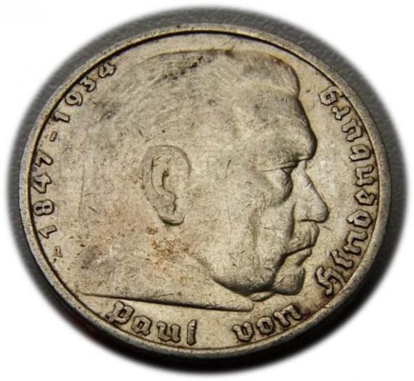 5 marek 1935 Paul von Hindenburg / orzeł pruski Berlin (2)