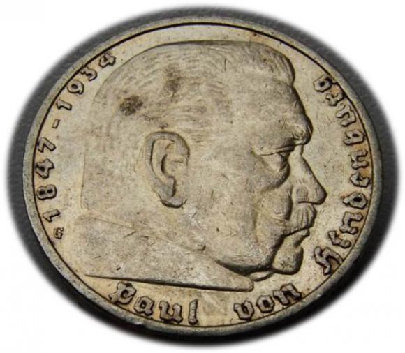 5 marek 1935 Paul von Hindenburg / orzeł pruski Hamburg (1)
