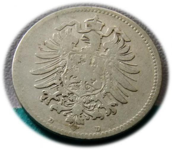 1 marka 1874 D Monachium 
