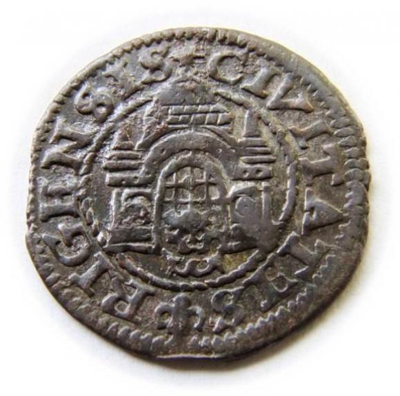 Szeląg 1575 Wolne Miasto Ryga (1)