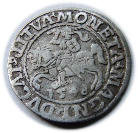 Półgrosz 1548 Zygmunt II August Wilno (1)