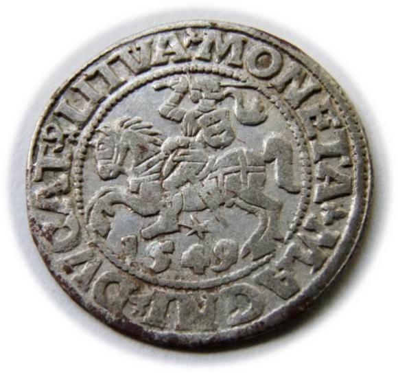 Półgrosz 1549 Zygmunt II August Wilno (1)