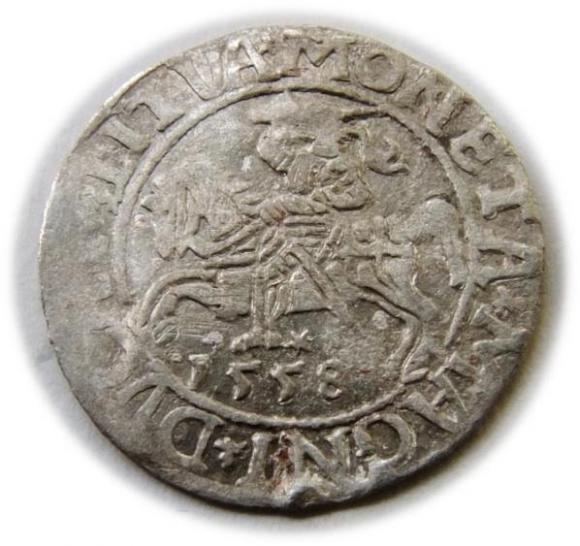 Półgrosz 1558 Zygmunt II August Wilno (1)
