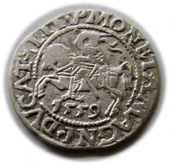 Półgrosz 1559 Zygmunt II August Wilno (1)