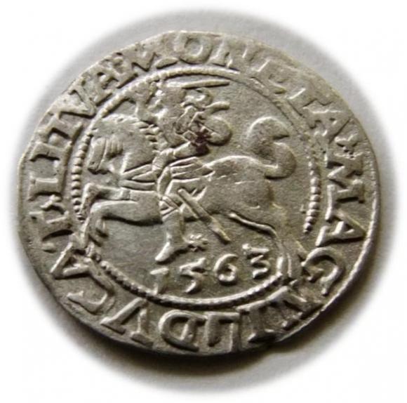 Półgrosz 1563 Zygmunt II August Wilno (1)