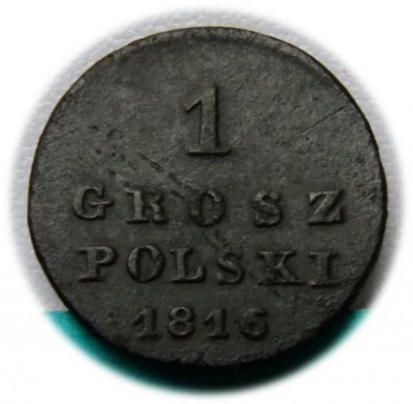 1 grosz 1816 Aleksander I Romanow Królestwo Polskie pod zaborem, Warszawa (1)