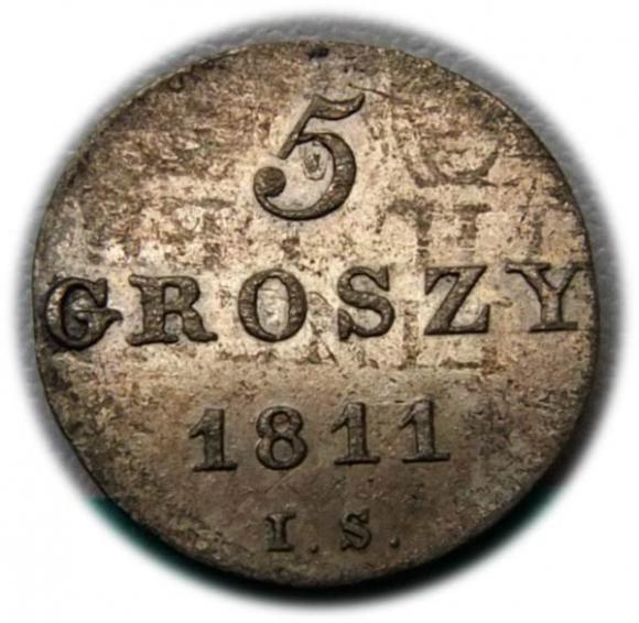 5 groszy 1811 Fryderyk August Księstwo Warszawskie (1)