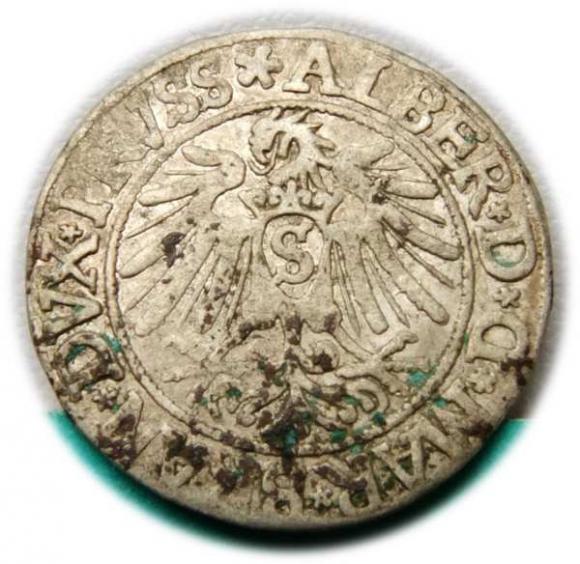 Grosz 1538 Albrecht Hohenzollern Księstwo Pruskie Królewiec (2)