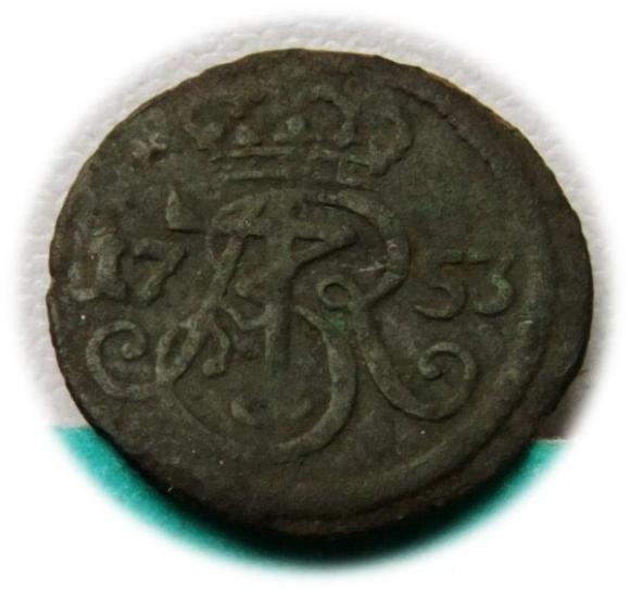 Szeląg 1753 August III Gdańsk  (2)