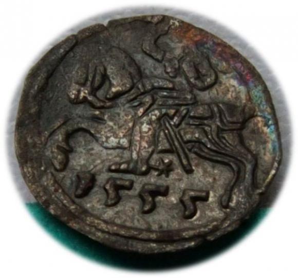 Denar 1555 Zygmunt II August Wilno (1)