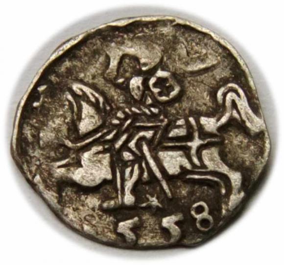 Denar 1558 Zygmunt II August Wilno (1)