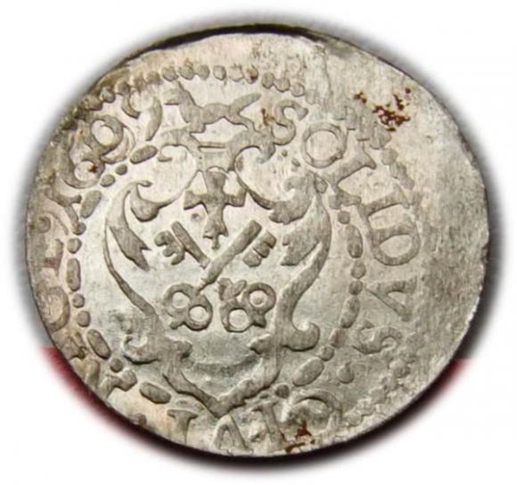 Szeląg 1609 Zygmunt III Waza Ryga (2)