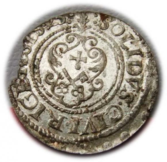 Szeląg 1625 Gustaw Adolf Ryga (2)