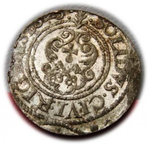Szeląg 1625 Gustaw Adolf Ryga (2)