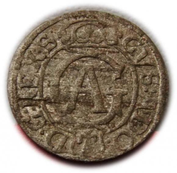 Szeląg 1630 Gustaw Adolf Elbląg (1)
